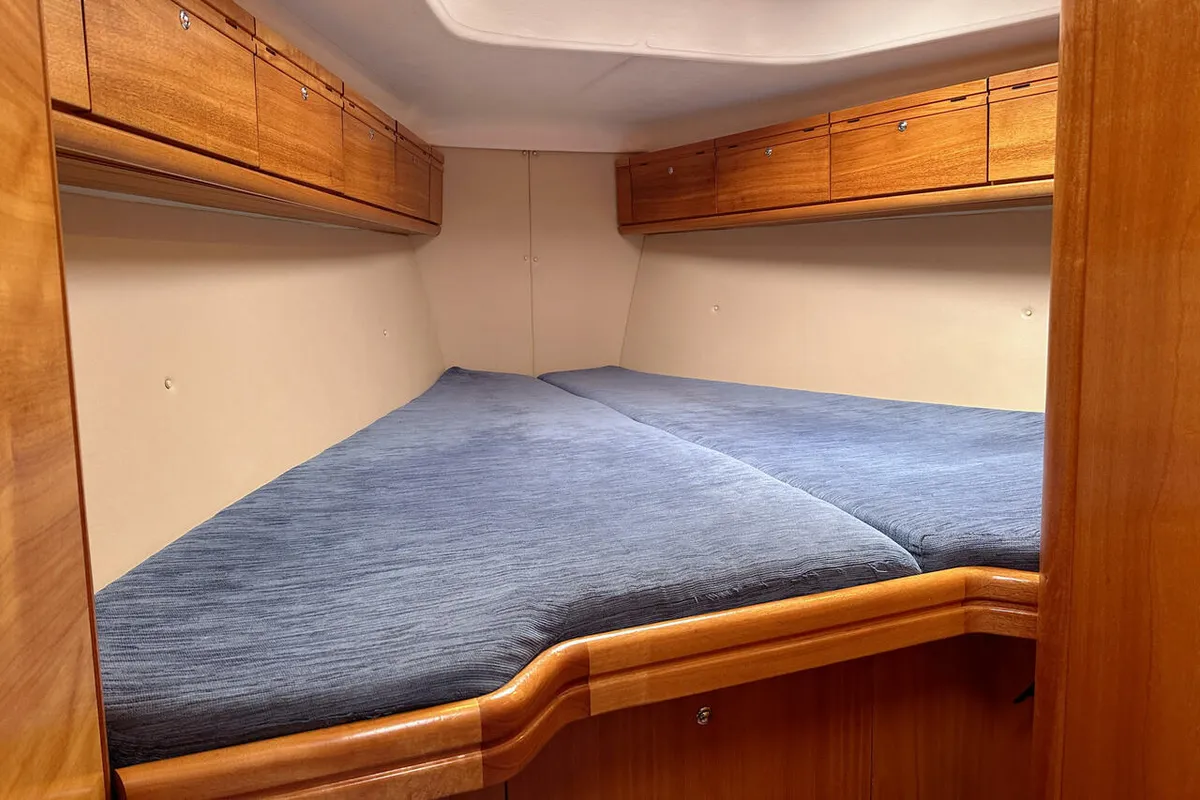 Cabin on Kate, a Bavaria 38 Cruiser sailboat at Barth, Germany