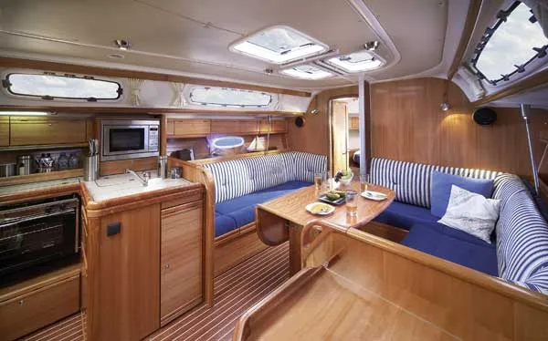 Galley of Käte, a Bavaria 38 Cruiser sailboat at Barth, Germany