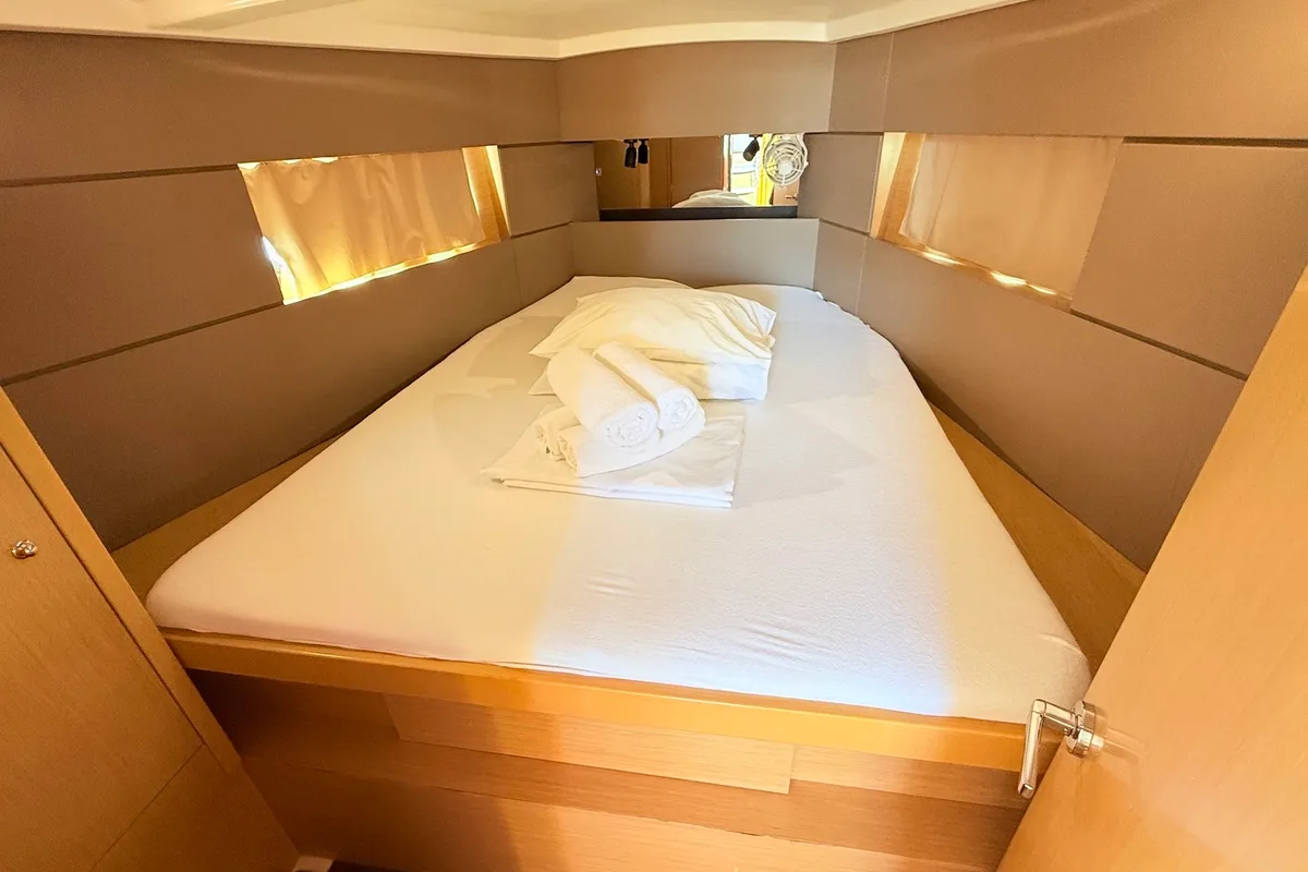 Cabin on Foxy, a Beneteau Oceanis 38.1 sailboat at Sukošan, Croatia