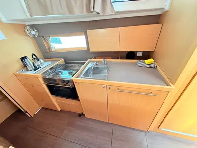 Galley of Foxy, a Beneteau Oceanis 38.1 sailboat at Sukošan, Croatia