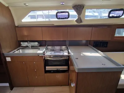 Galley of Hera, a Beneteau Oceanis 41.1 sailboat at Palairos, Greece