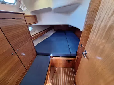 Cabin on TY, a Bavaria 39 Cruiser sailboat at Bergen, Norway