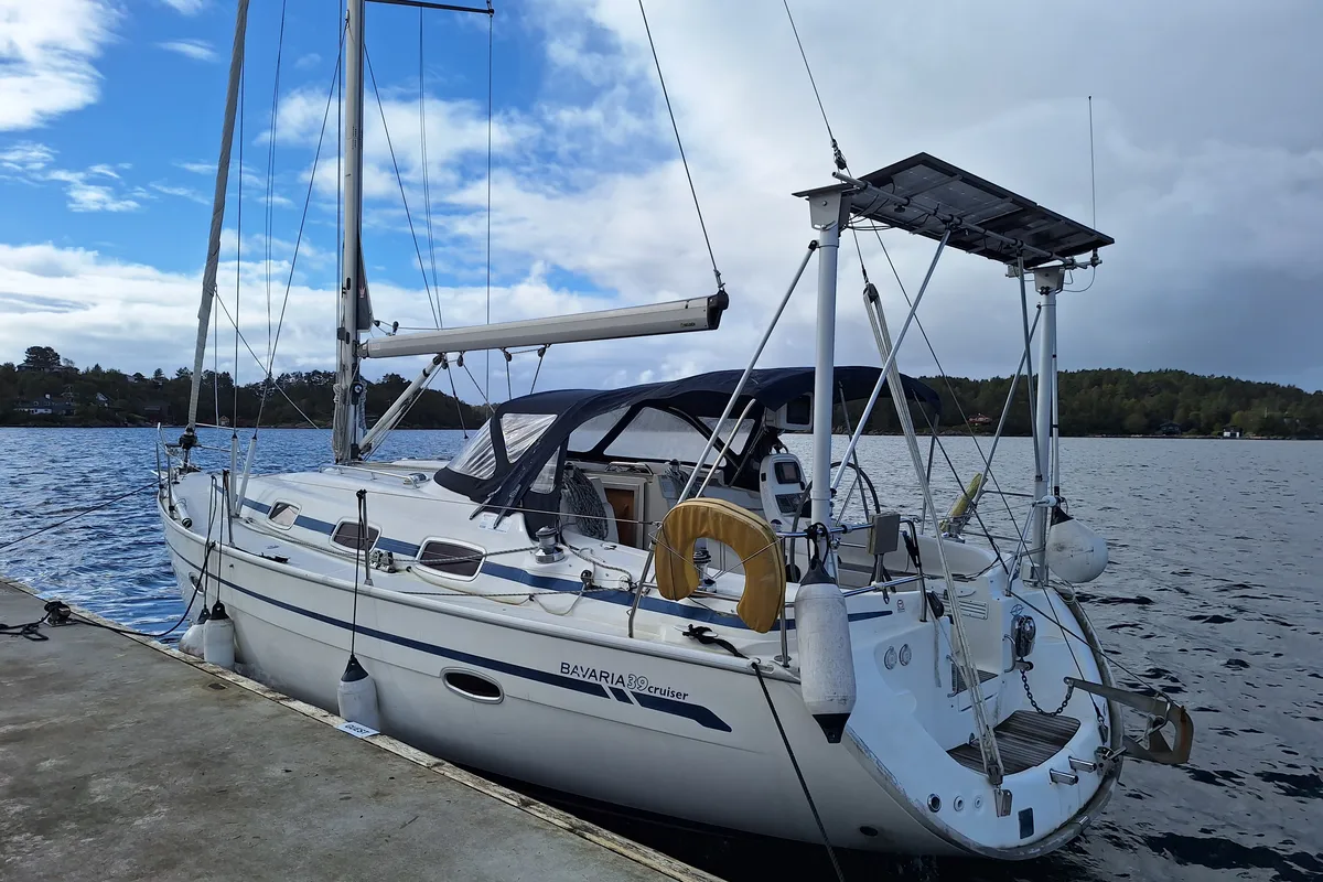 Exterior view of TY, a Bavaria 39 Cruiser sailboat at Bergen, Norway