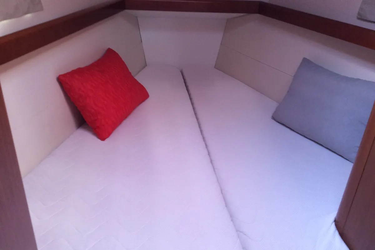 Cabin on Seacret, a Beneteau Oceanis 43 sailboat at Athens, Greece
