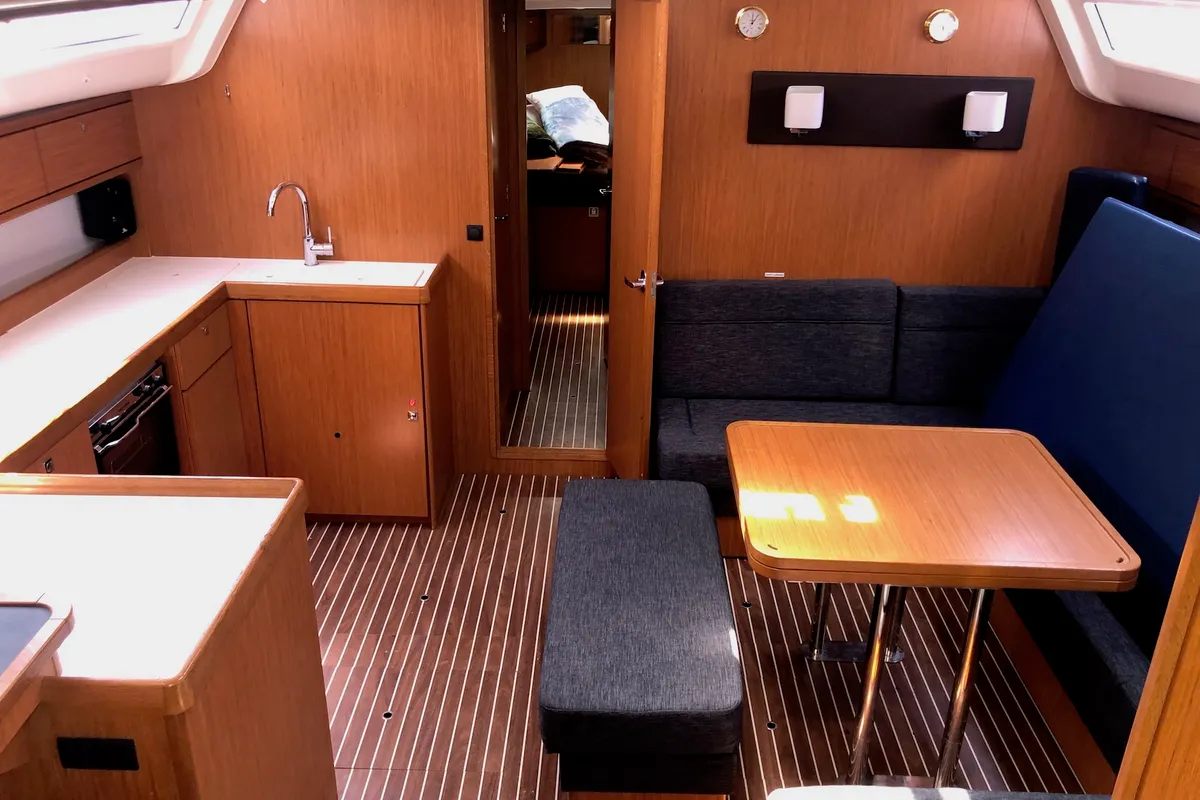 Salon of Ekavi, a Bavaria Cruiser 51 sailboat at Athens, Greece