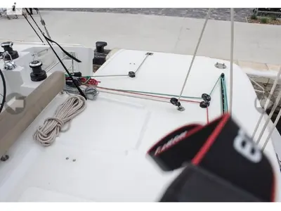 Deck of Sunshine I, a Lagoon 450 Fly catamaran at Dubrovnik, Croatia