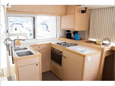 Galley of Sunshine I, a Lagoon 450 Fly catamaran at Dubrovnik, Croatia