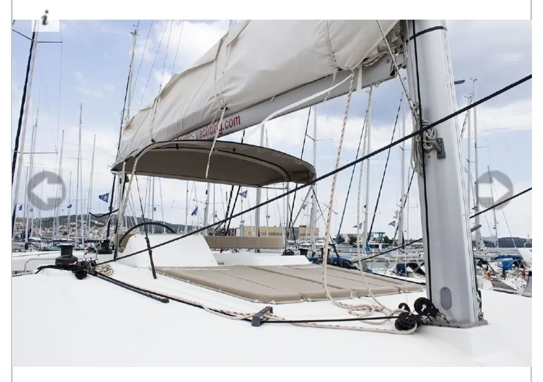 Deck of Sunshine I, a Lagoon 450 Fly catamaran at Dubrovnik, Croatia