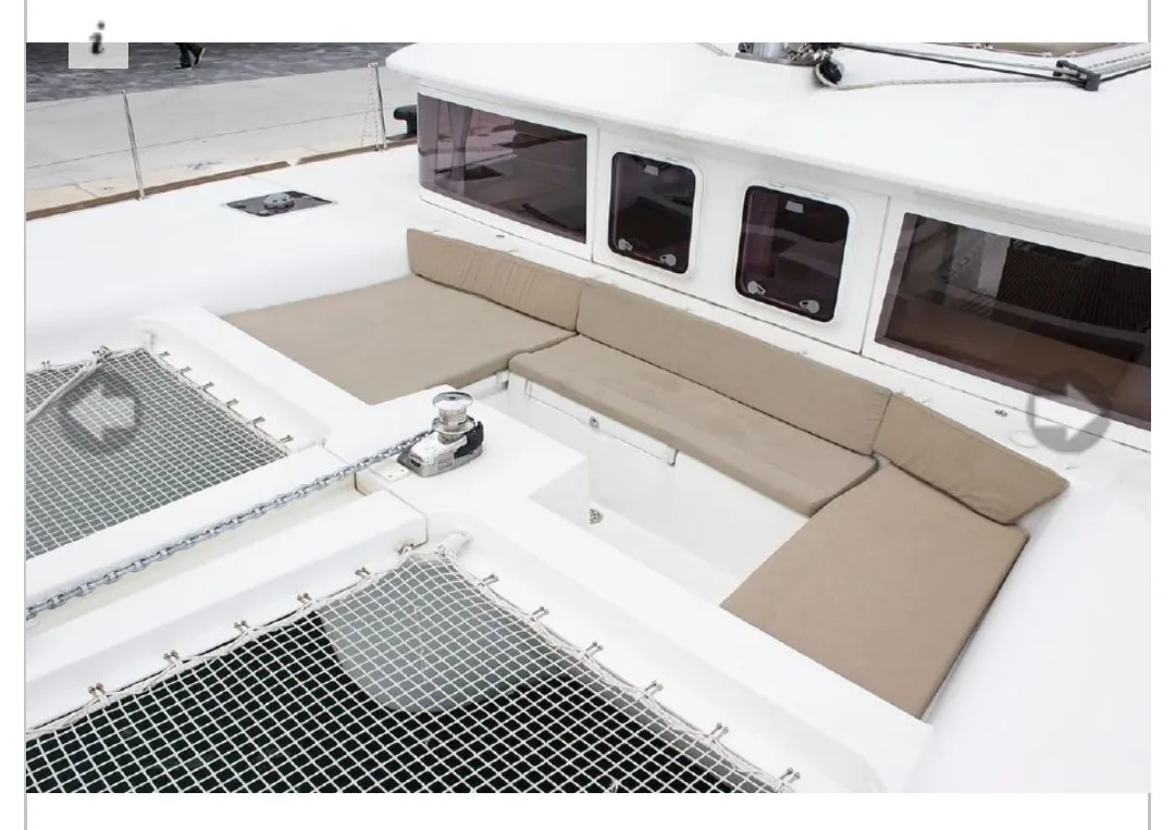 Deck of Sunshine I, a Lagoon 450 Fly catamaran at Dubrovnik, Croatia
