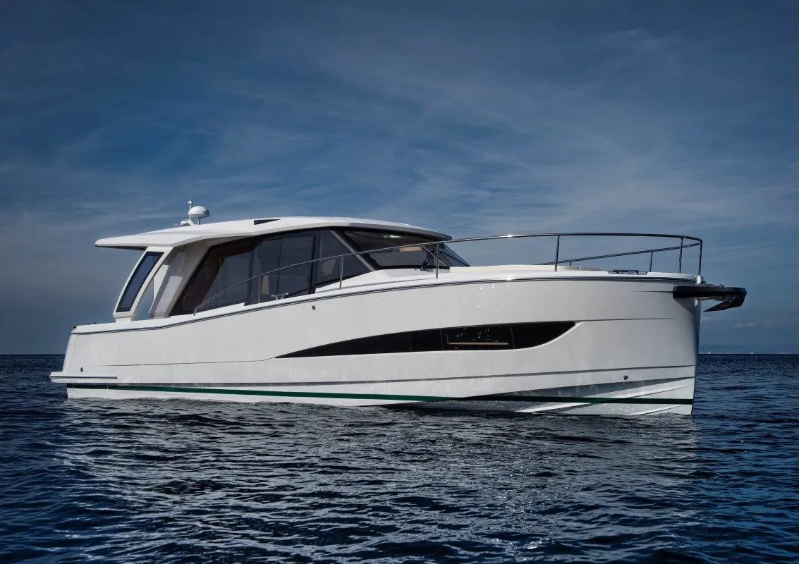 Exterior view of Porsgrunn, a Greenline 39 motor yacht at Porsgrunn, Norway