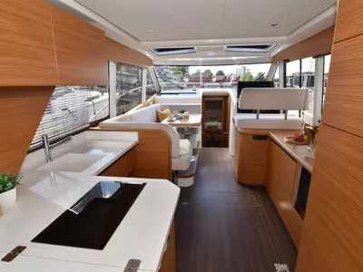Galley of Porsgrunn, a Greenline 39 motor yacht at Porsgrunn, Norway
