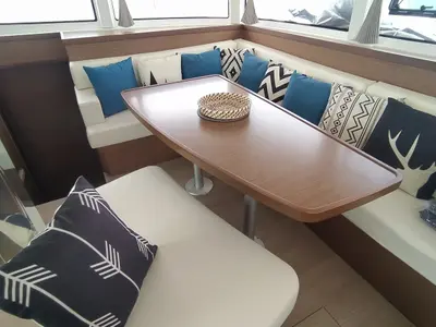 Salon of Mare, a Lagoon 42 catamaran at Lu Palau/Palau, Italy