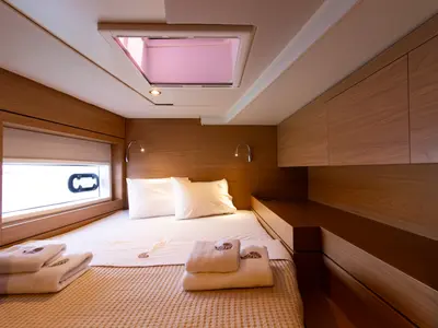 Cabin on Dream on, a Bali 4.6 catamaran at Preveza, Greece