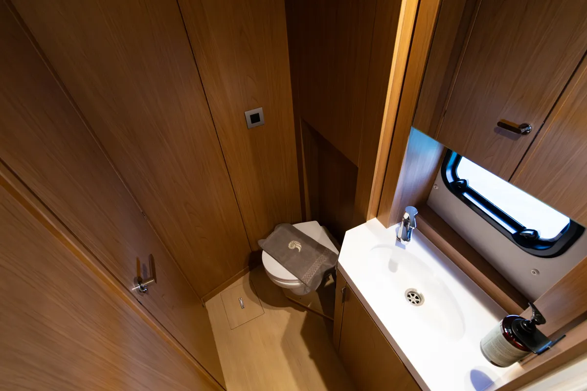 Head on Dream on, a Bali 4.6 catamaran at Preveza, Greece