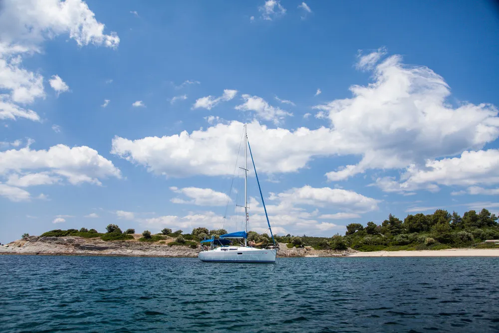 Exterior view of Lauren, a Jeanneau Sun Odyssey 36i sailboat at Volos, Greece