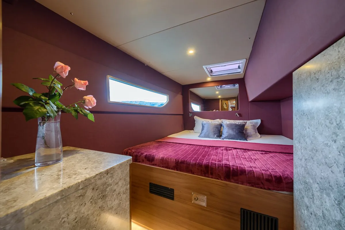 Cabin on Blue, a Luna 49 catamaran at Split, Croatia