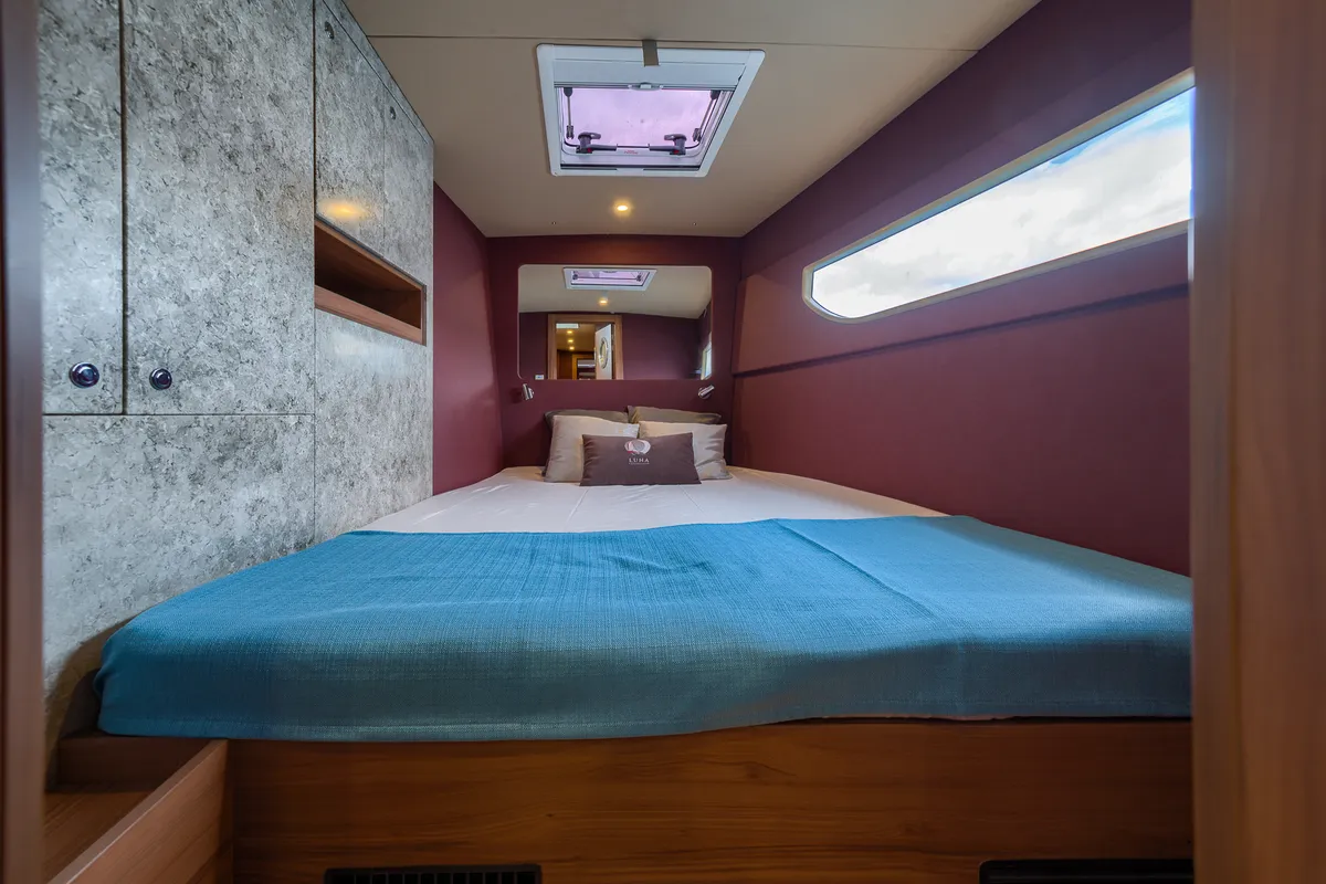Cabin on Blue, a Luna 49 catamaran at Split, Croatia