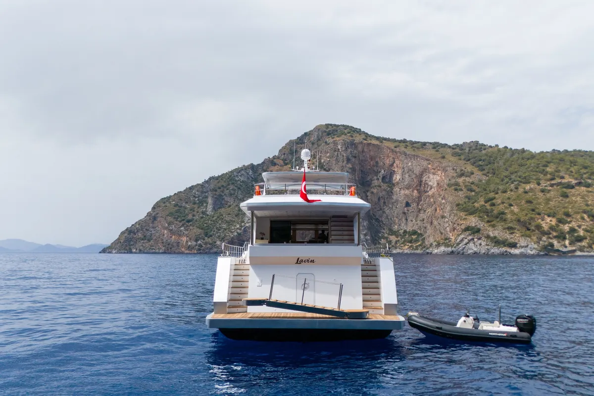 Exterior view of Lavin, a Gulet Custom built 183 motor yacht at Fethiye, Turkey