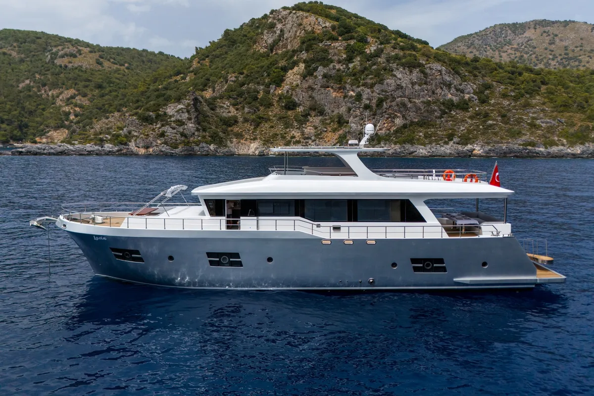 Exterior view of Lavin, a Gulet Custom built 183 motor yacht at Fethiye, Turkey