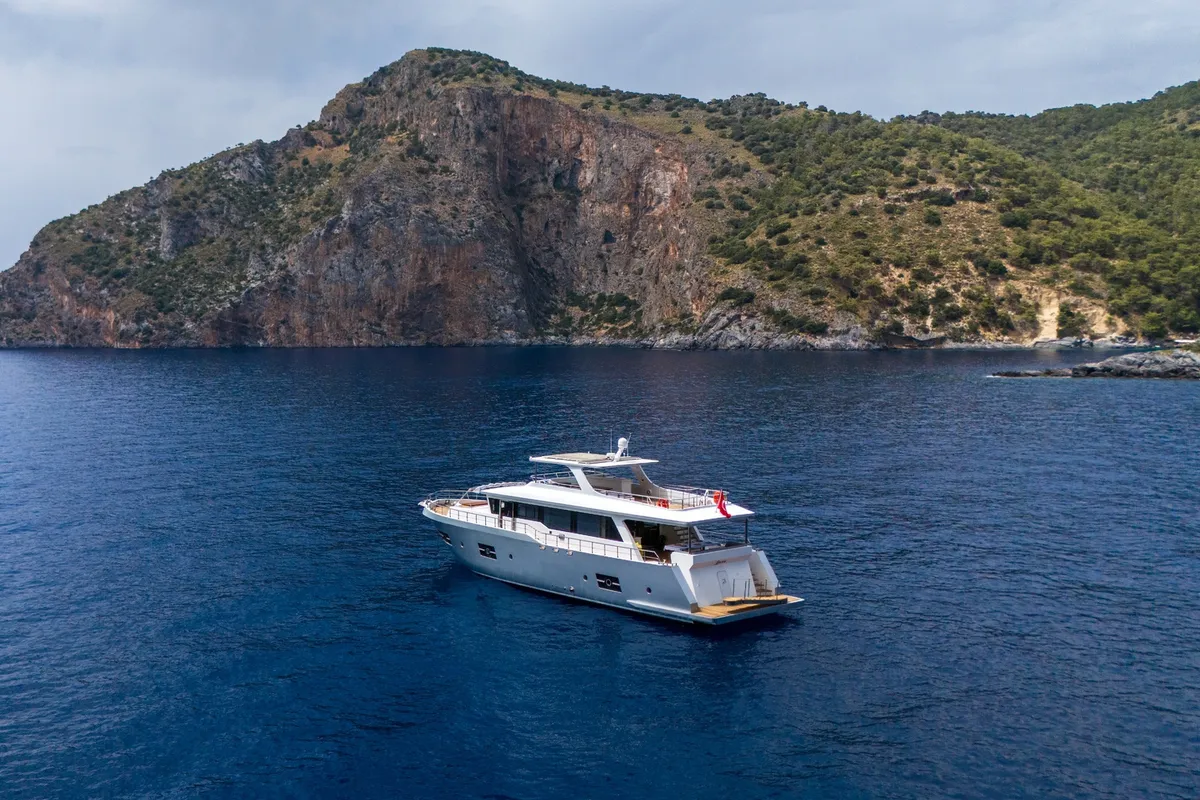 Exterior view of Lavin, a Gulet Custom built 183 motor yacht at Fethiye, Turkey