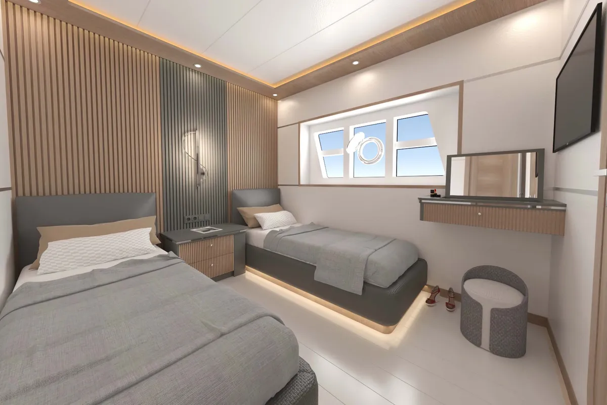 Cabin on Lavin, a Gulet Custom built 183 motor yacht at Fethiye, Turkey
