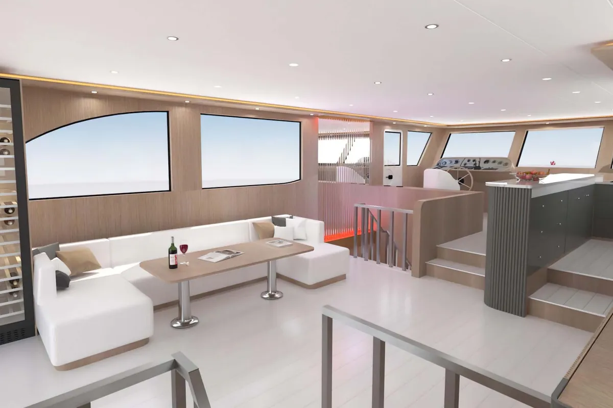 Salon of Lavin, a Gulet Custom built 183 motor yacht at Fethiye, Turkey