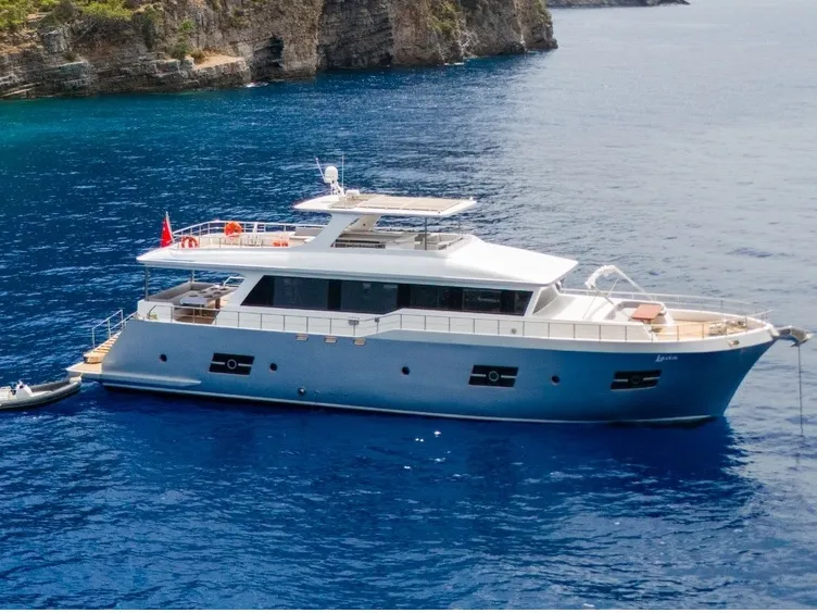 Exterior view of Lavin, a Gulet Custom built 183 motor yacht at Fethiye, Turkey