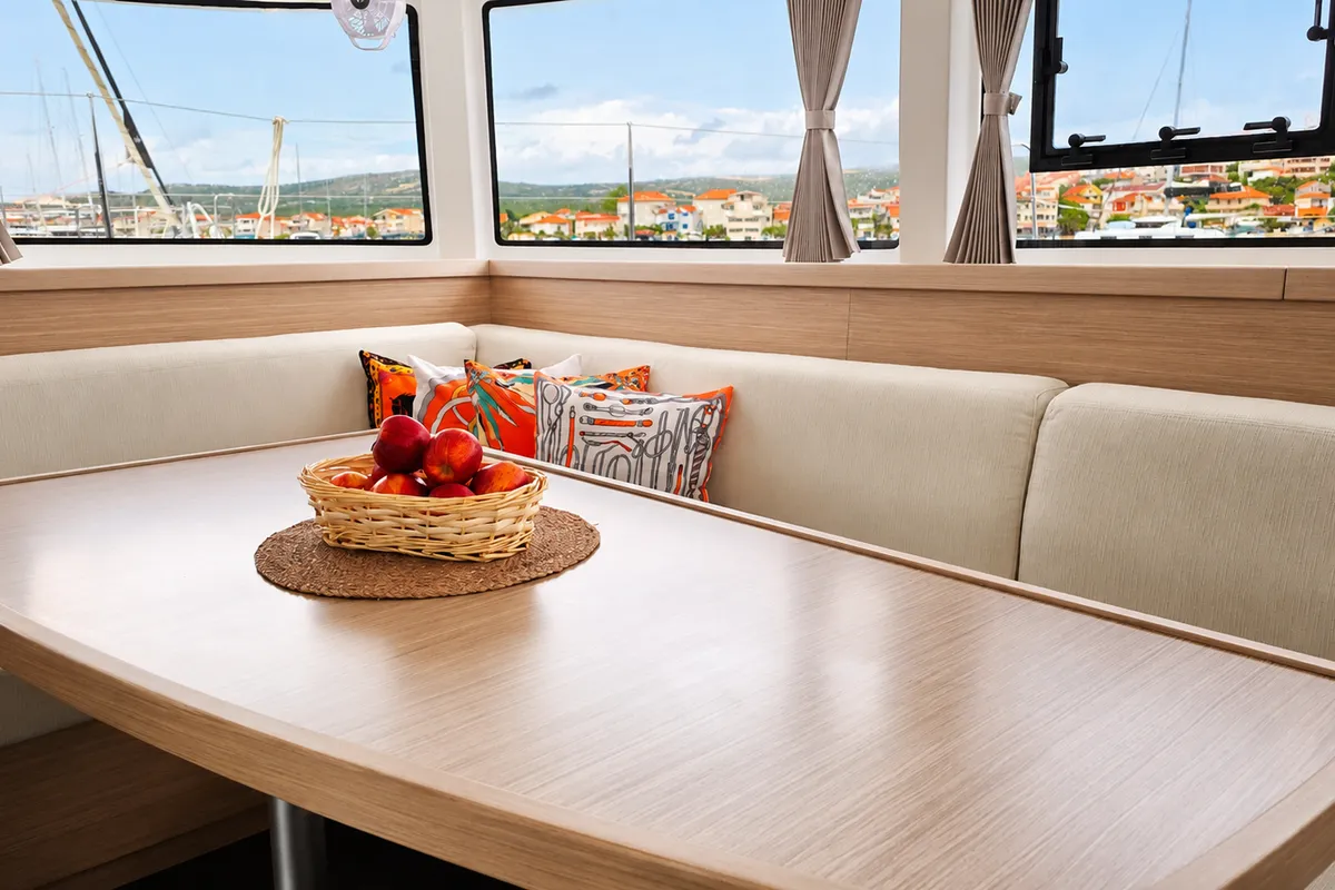 Slowdown, a Lagoon 42 Millenium catamaran at Rogoznica, Croatia