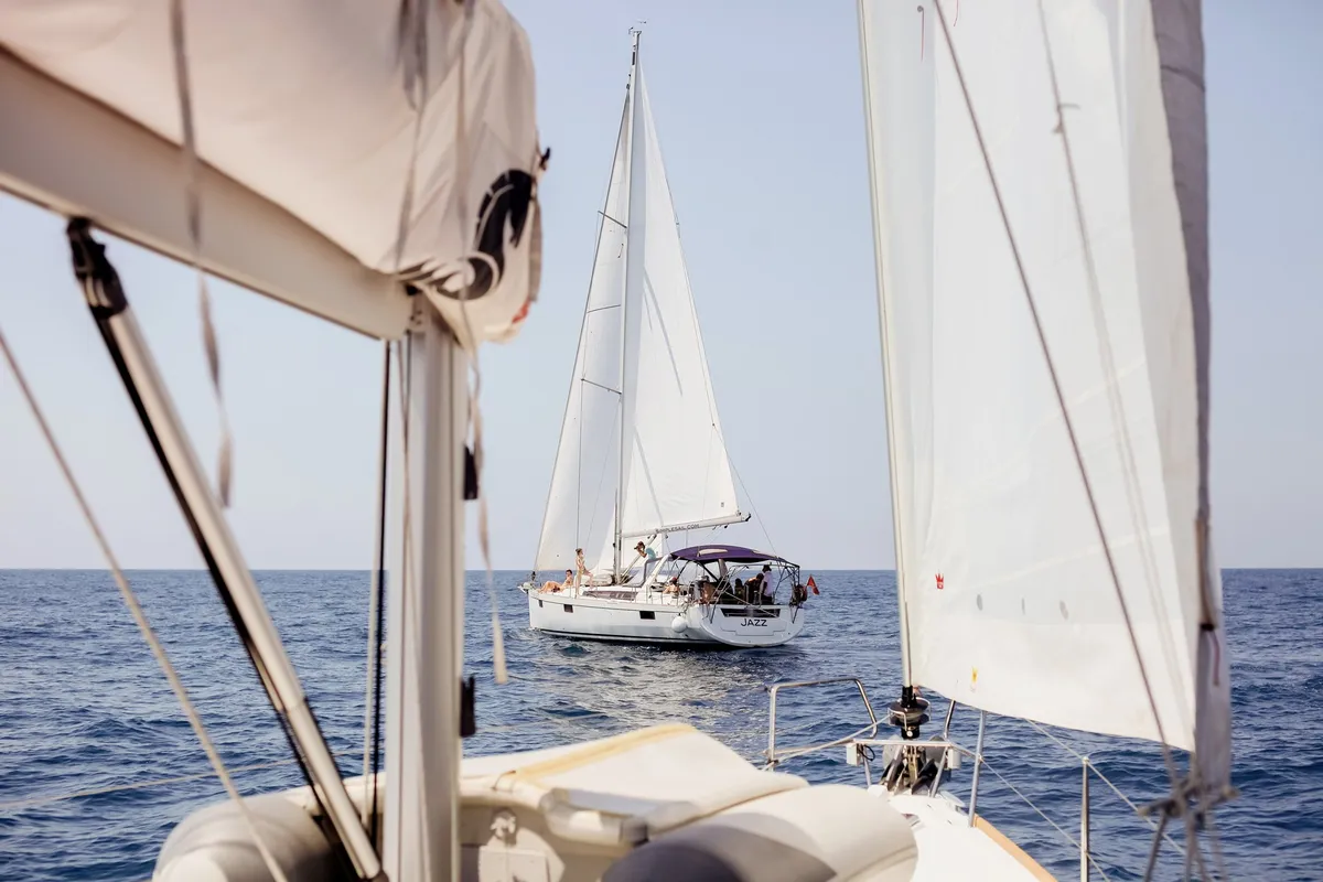 Exterior view of Jazz, a Beneteau Oceanis 48 sailboat at Tivat, Montenegro