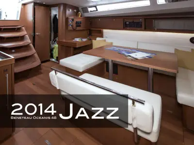 Salon of Jazz, a Beneteau Oceanis 48 sailboat at Tivat, Montenegro