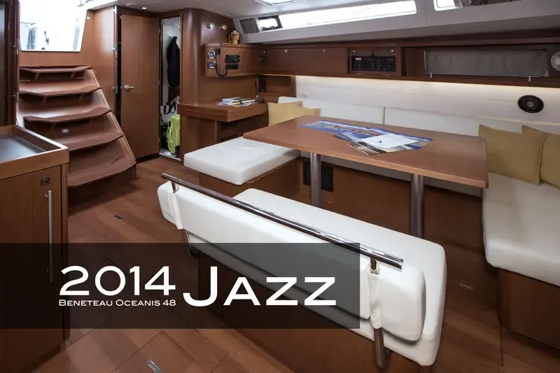 Salon of Jazz, a Beneteau Oceanis 48 sailboat at Tivat, Montenegro
