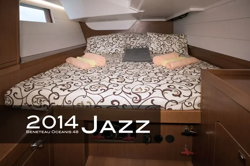 Cabin on Jazz, a Beneteau Oceanis 48 sailboat at Tivat, Montenegro