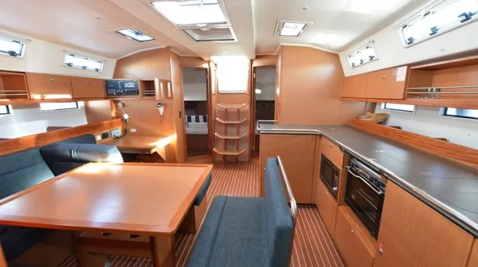 Salon of Enya, a Bavaria Cruiser 45 sailboat at Grad Biograd na Moru, Croatia