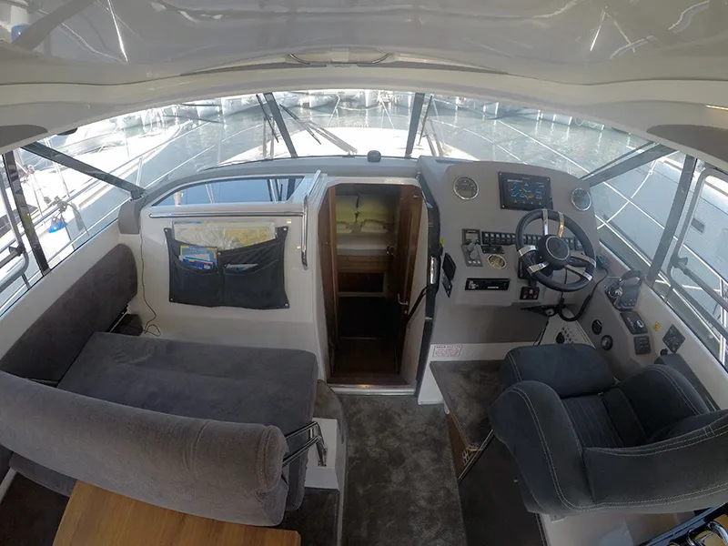 Salon of North star, a Marex 375 motor yacht at Grad Šibenik, Croatia