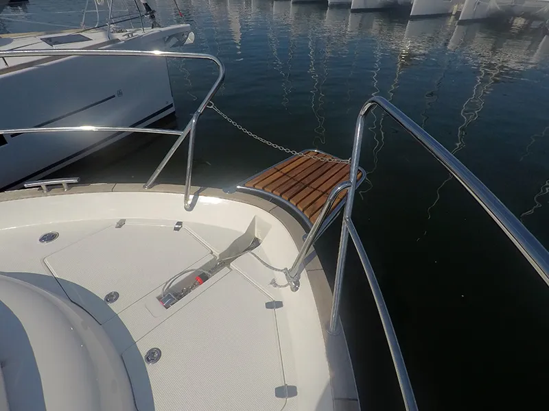 Deck of North star, a Marex 375 motor yacht at Grad Šibenik, Croatia
