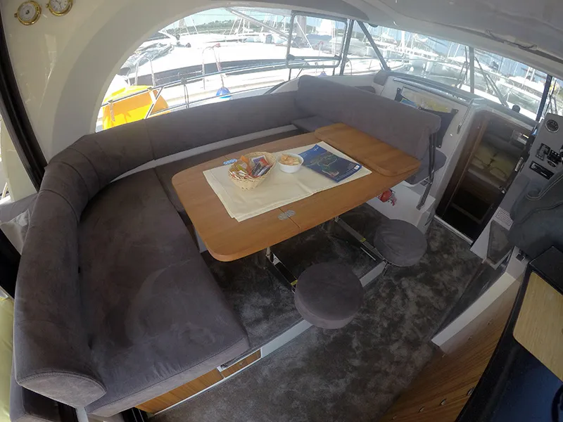 Salon of North star, a Marex 375 motor yacht at Grad Šibenik, Croatia
