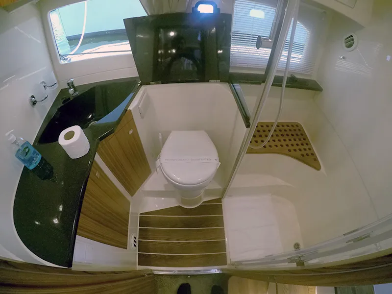 Head on North star, a Marex 375 motor yacht at Grad Šibenik, Croatia