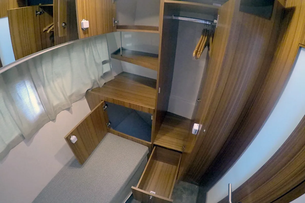 Cabin on North star, a Marex 375 motor yacht at Grad Šibenik, Croatia