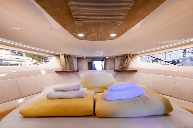Cabin on North star, a Marex 375 motor yacht at Grad Šibenik, Croatia
