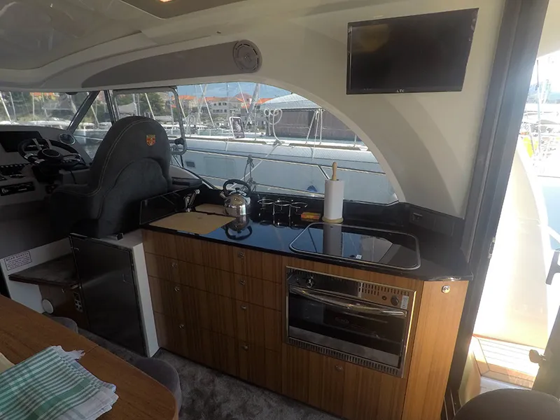 Galley of North star, a Marex 375 motor yacht at Grad Šibenik, Croatia