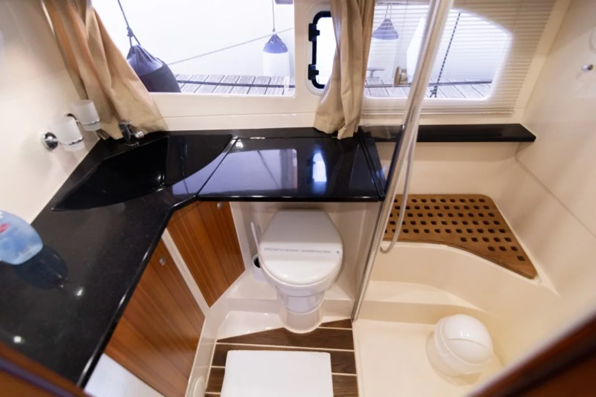Head on North star, a Marex 375 motor yacht at Grad Šibenik, Croatia