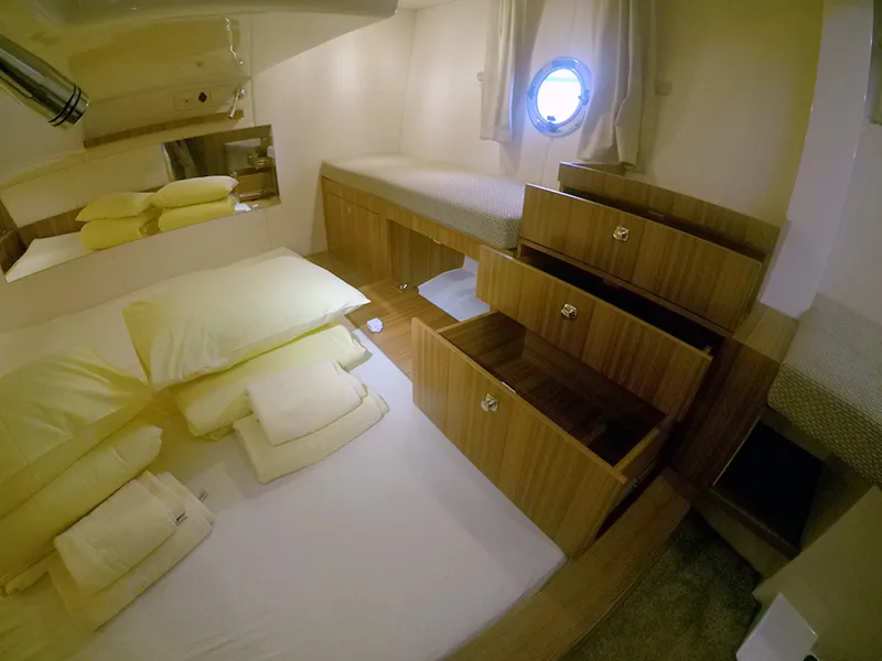Cabin on North star, a Marex 375 motor yacht at Grad Šibenik, Croatia