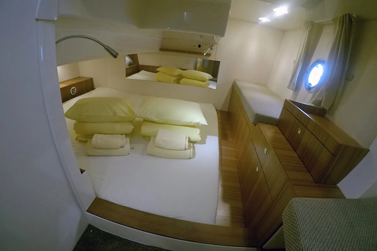 Cabin on North star, a Marex 375 motor yacht at Grad Šibenik, Croatia