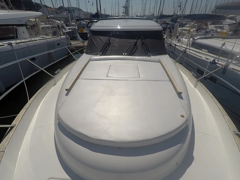 Deck of North star, a Marex 375 motor yacht at Grad Šibenik, Croatia