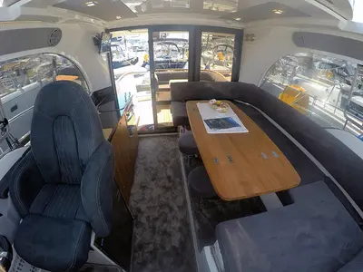 Salon of North star, a Marex 375 motor yacht at Grad Šibenik, Croatia