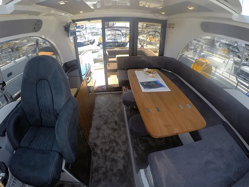 Salon of North star, a Marex 375 motor yacht at Grad Šibenik, Croatia