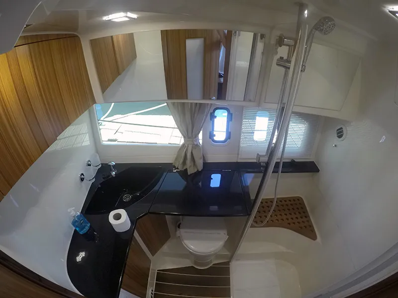 Head on North star, a Marex 375 motor yacht at Grad Šibenik, Croatia
