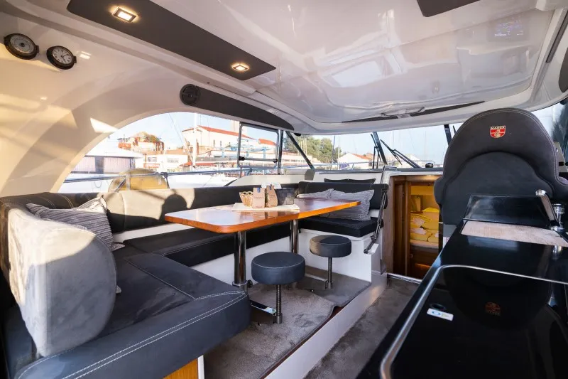 Salon of North star, a Marex 375 motor yacht at Grad Šibenik, Croatia