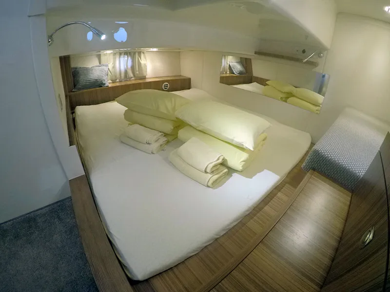 Cabin on North star, a Marex 375 motor yacht at Grad Šibenik, Croatia