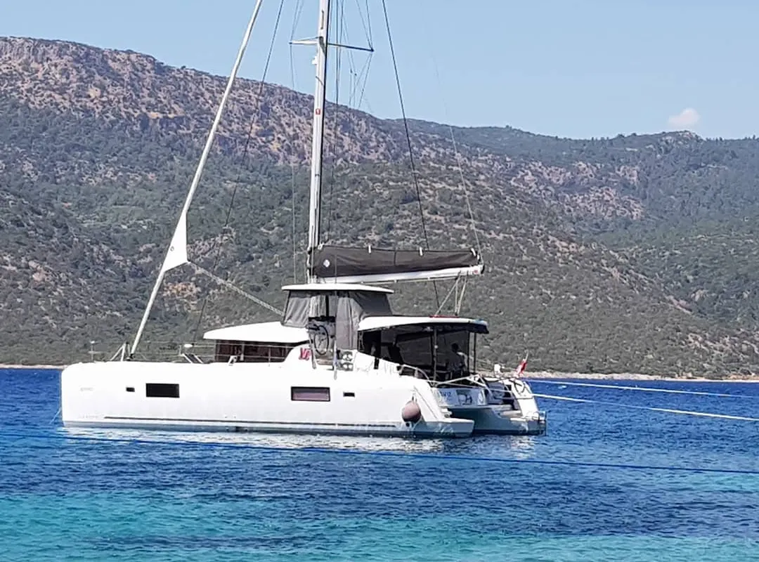 Starz, a Lagoon 42 catamaran at Fethiye, Turkey